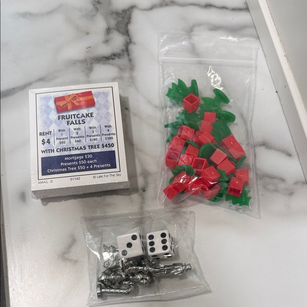 Christmas-opoly Replacement Pieces new